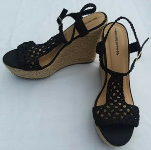 Mossimo Women's Size 10 Black Wedge Heels
